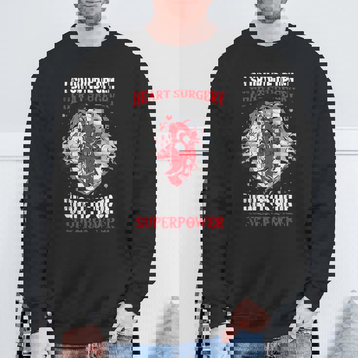 I Survived Open Heart Surgery What's Your Superpower Sweatshirt Gifts for Old Men