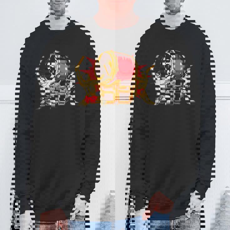 Taiko 男性太鼓太鼓奏者みつどもえグラフィックデザインギフト スウェットシャツ 高齢者への贈り物