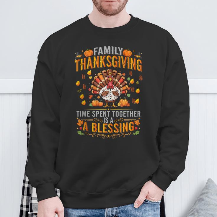 Thanksgiving Family Time Together Turkey Blessing Tee Tank Top Sweatshirt Unisex Gifts for Old Men