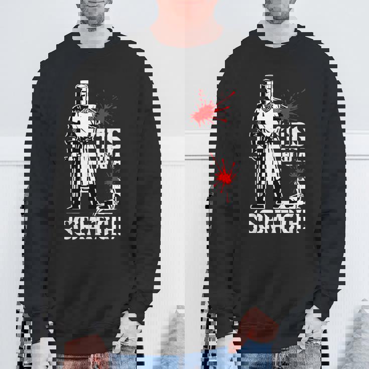 Tis But Acratch 面白い 中世の戦士 ユーモア 騎士 スウェットシャツ 高齢者への贈り物