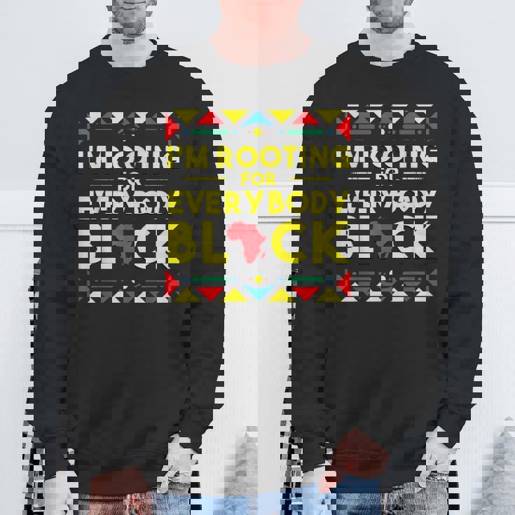 History I'm Rooting For Everybody ブラック アフリカ スウェットシャツ 高齢者への贈り物