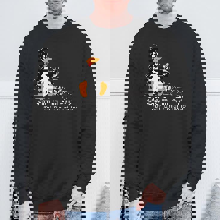 Tux Linux Penguinudo Rm Rf コンピューターフリークハッカー スウェットシャツ 高齢者への贈り物