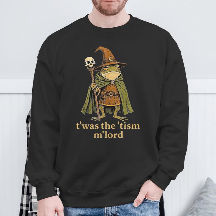 T'was The 'Tism M'lord Frog Wizard Tism Sweatshirt Gifts for Old Men