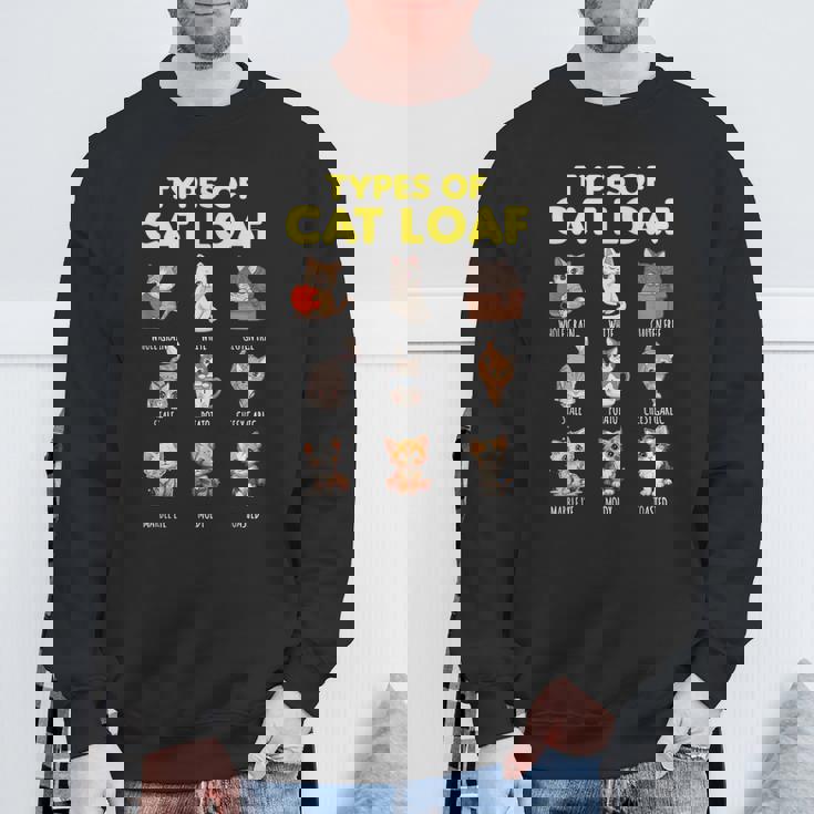 Types Of Cat Loaf Cute Kitten Kawaii Cats Cat Lover スウェットシャツ 高齢者への贈り物