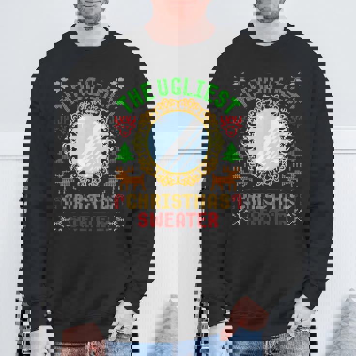The Ugliest Ugly Christmas Sweater With Mirror Xmas Sweatshirt Gifts for Old Men