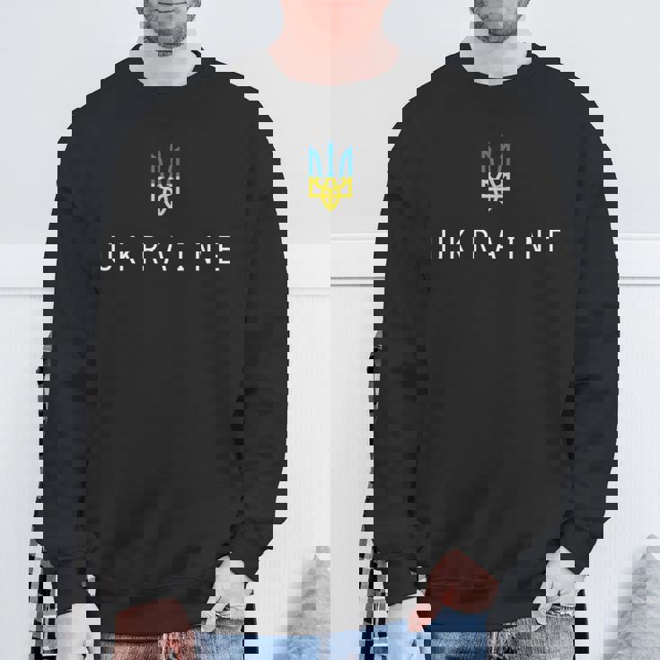 Ukraine Shirt Ukrainian Tryzub Flag Trident Military Sweatshirt Unisex Gifts for Old Men