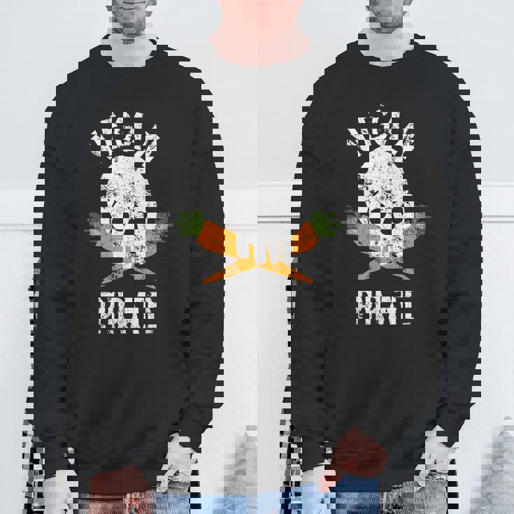 Vegan Pirate Skull And Crossbones But Carrot Sweatshirt Unisex Gifts for Old Men