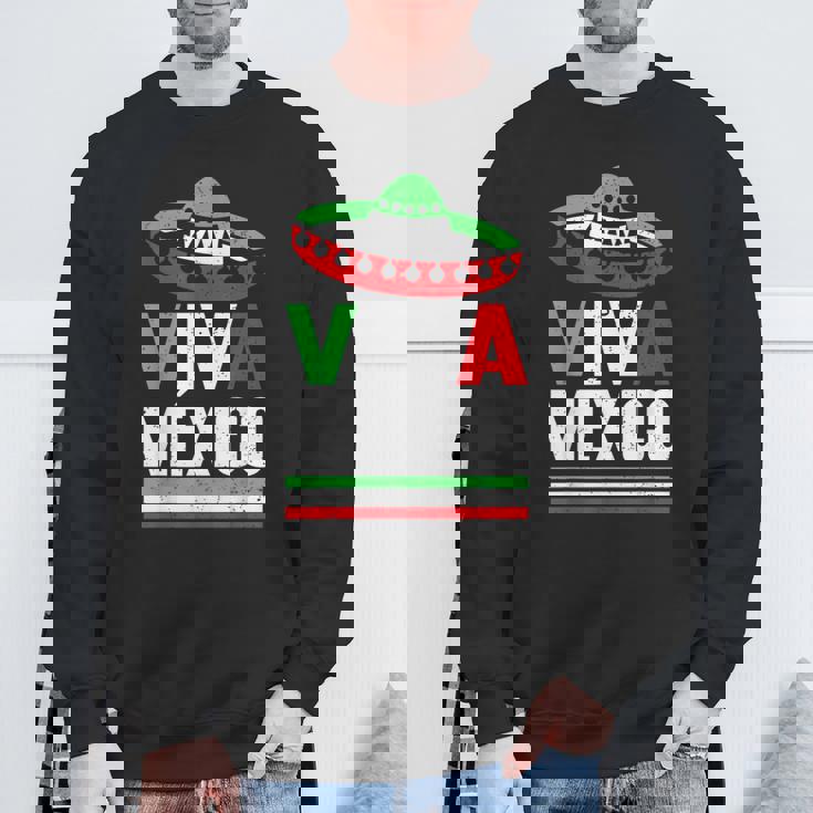 Viva Mexico 帽子デザイン メキシコ国旗カラー メキシコ人向け スウェットシャツ 高齢者への贈り物