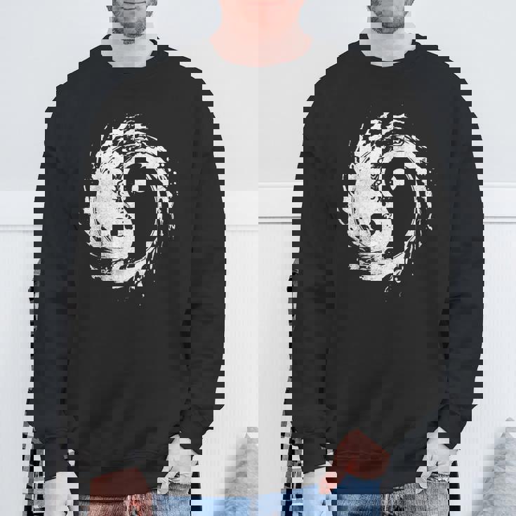 Ying Yang Flowtate 瞑想 水彩画 太極拳 メンズ レディース スウェットシャツ 高齢者への贈り物