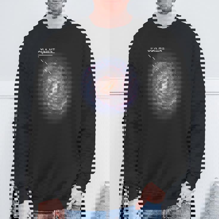 You Are Here 銀河 天文学 天の川 宇宙 サイファイ スウェットシャツ 高齢者への贈り物