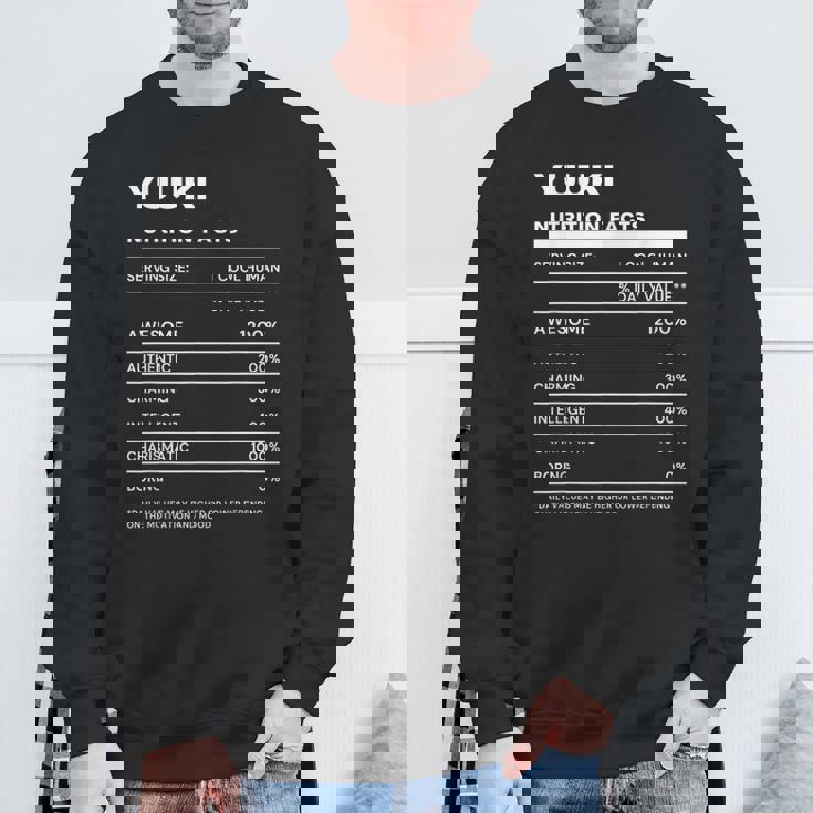 Yuuki 栄養成分表示 スウェットシャツ 高齢者への贈り物