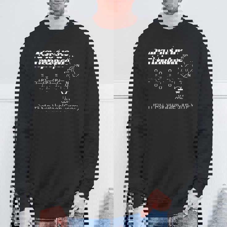 「アデノシン三リン酸（さんリンさん）：世界で一番 貴重な通貨」英語 生物学 生化学 生物化学 科学 理科 有機化学 長袖tシャツ スウェットシャツ 高齢者への贈り物