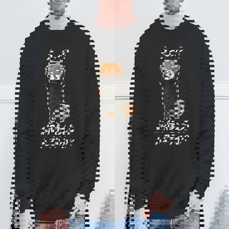 えっ！？私が見えるんですか！？ レッサーパンダ ネタ ジョーク 冗談 お笑い ギャグ 小ボケ おもしろ スウェットシャツ 高齢者への贈り物