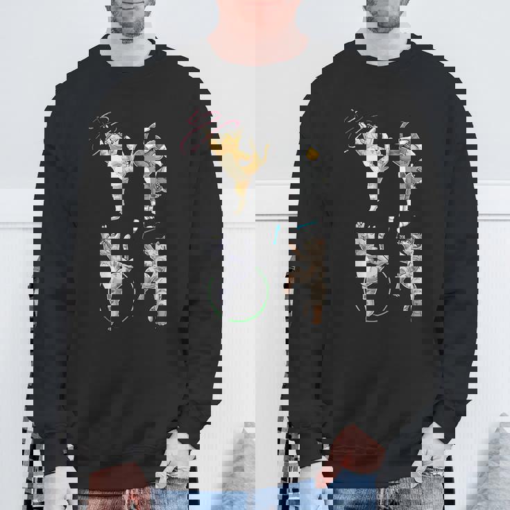 おもしろ新体操猫 スウェットシャツ 高齢者への贈り物