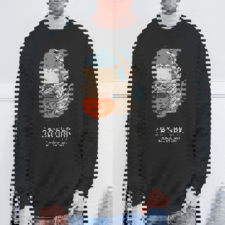 かわいいサメ ミイラ ハロウィン メンズ レディース キッズ おもしろサメ スウェットシャツ 高齢者への贈り物