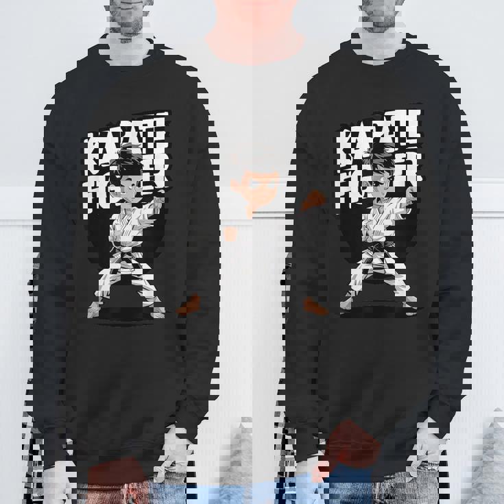 かわいい空手少年 格闘技キッド スウェットシャツ 高齢者への贈り物