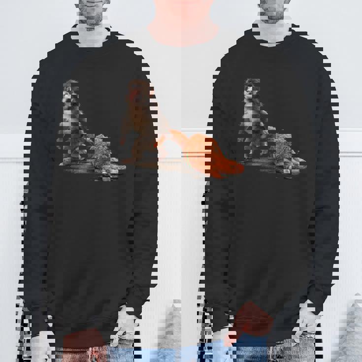 かわいい赤ちゃん猿の名前付きパンチシャツパンチモンキーサポーター 長袖tシャツ スウェットシャツ 高齢者への贈り物