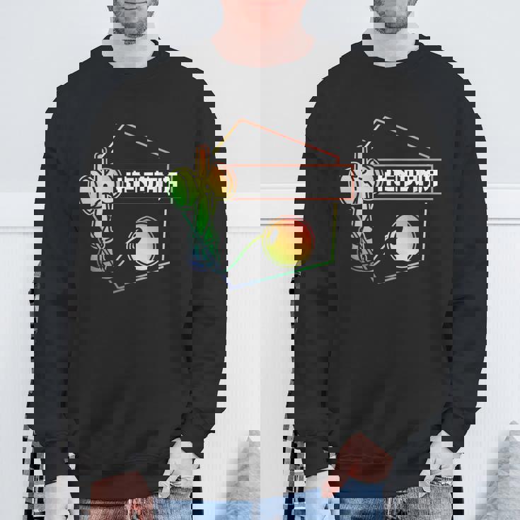 けん玉グッズ ウォーターカラーデザイン スウェットシャツ 高齢者への贈り物