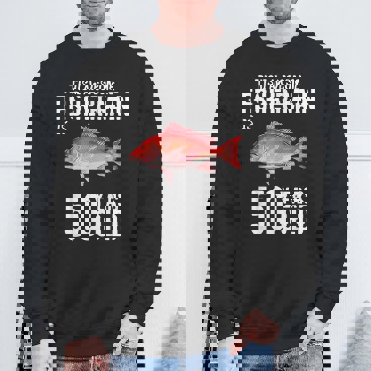 メンズ この金目鯛漁師は50歳50歳の誕生日です スウェットシャツ 高齢者への贈り物