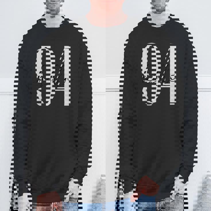 こんにちは94歳の誕生日のお祝い。 スウェットシャツ 高齢者への贈り物