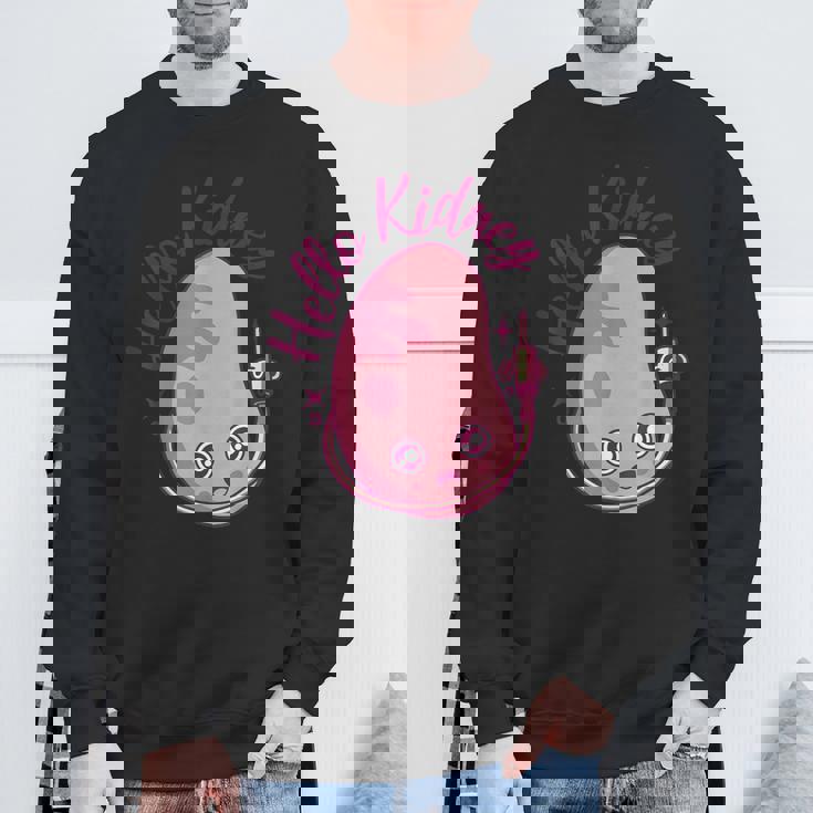 こんにちは腎臓移植ドナー透析腎臓 スウェットシャツ 高齢者への贈り物