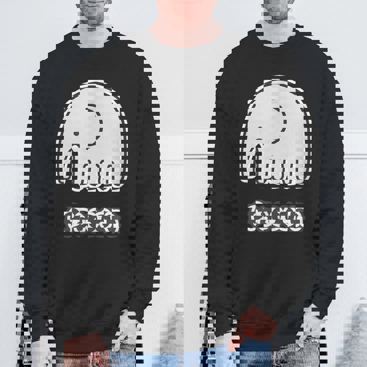 ぞうさん【Paoon パオーン】象（丸耳）シンプル【どうぶつフレンズ】ゆる かわいい 動物 キャラクター スウェットシャツ 高齢者への贈り物