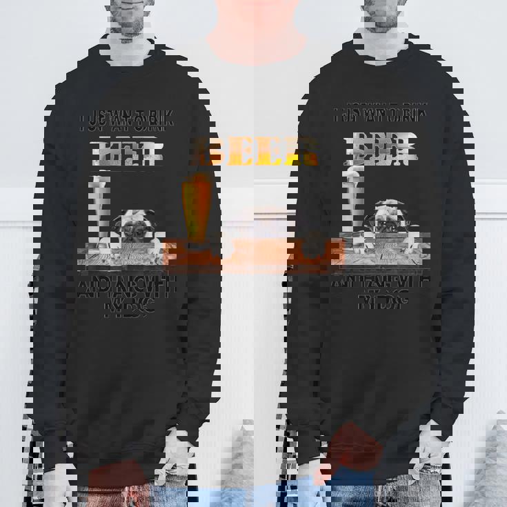 ただビール飲みたい&吊るすw マイパグ スウェットシャツ 高齢者への贈り物