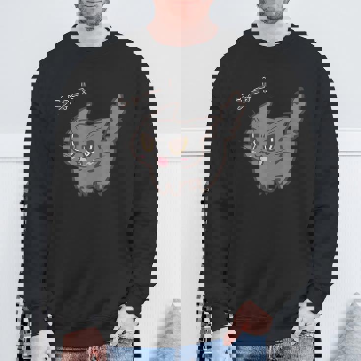 ねこシャー黒猫ver スウェットシャツ 高齢者への贈り物