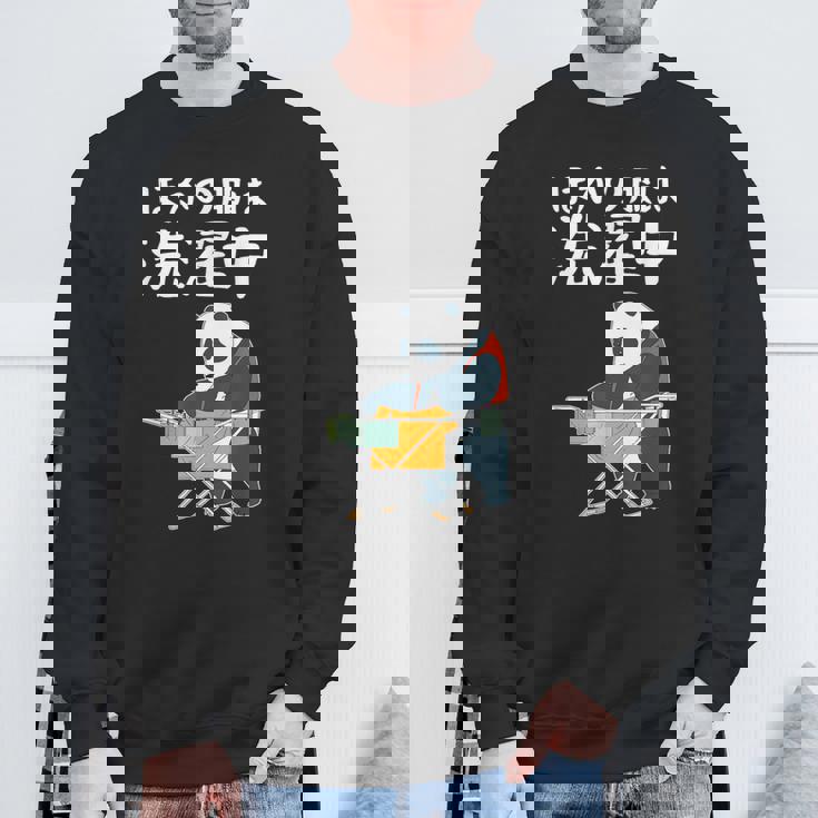 ほかの服は洗濯中 パンダ ギャグ ジョーク ツッコミ 動物好き おもしろ ネタ スウェットシャツ 高齢者への贈り物