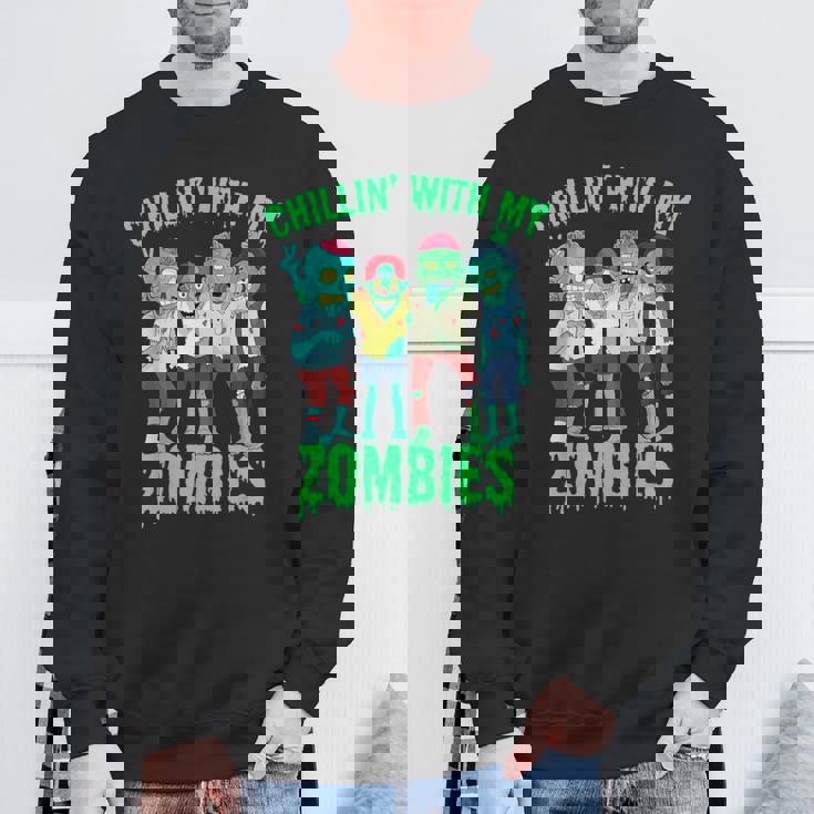 まったりもゾンビハロウィーン少年キッズギフトゾンビ スウェットシャツ 高齢者への贈り物