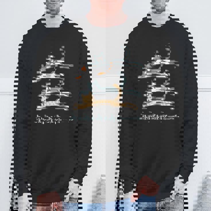 みょみょみょみょーん 猫 ネコ 茶トラ ハチワレ 三毛 シャム シュール おもしろ 可愛い メンズ レディース キッズ スウェットシャツ 高齢者への贈り物