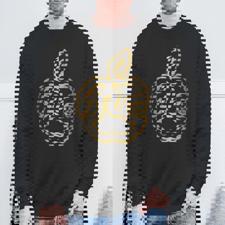 りんご フルーツ ひらがな 隠し文字 タイポグラフィ ユニーク おもしろみ デザイン スウェットシャツ 高齢者への贈り物