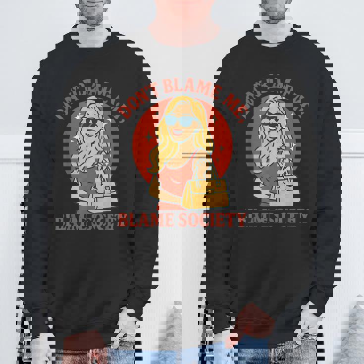 わたしじゃない 社会のせい レトロガール スウェットシャツ 高齢者への贈り物