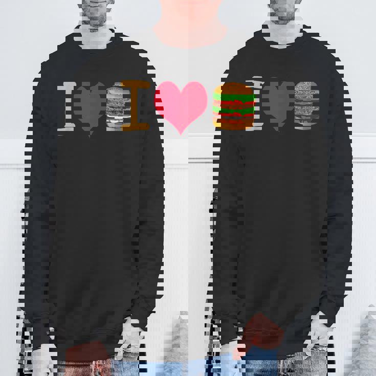 アイ・ラブ・デラックス・ハンバーガー スウェットシャツ 高齢者への贈り物