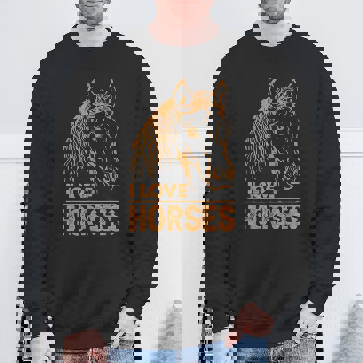 アイ・ラブ・ホース スウェットシャツ 高齢者への贈り物