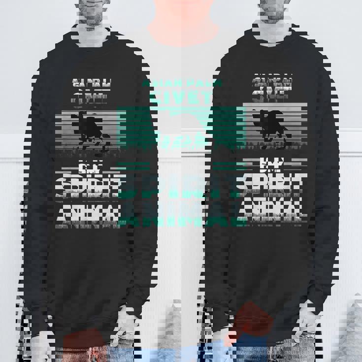 アジアンパームシベットは私のスピリットアニマルラバーです スウェットシャツ 高齢者への贈り物