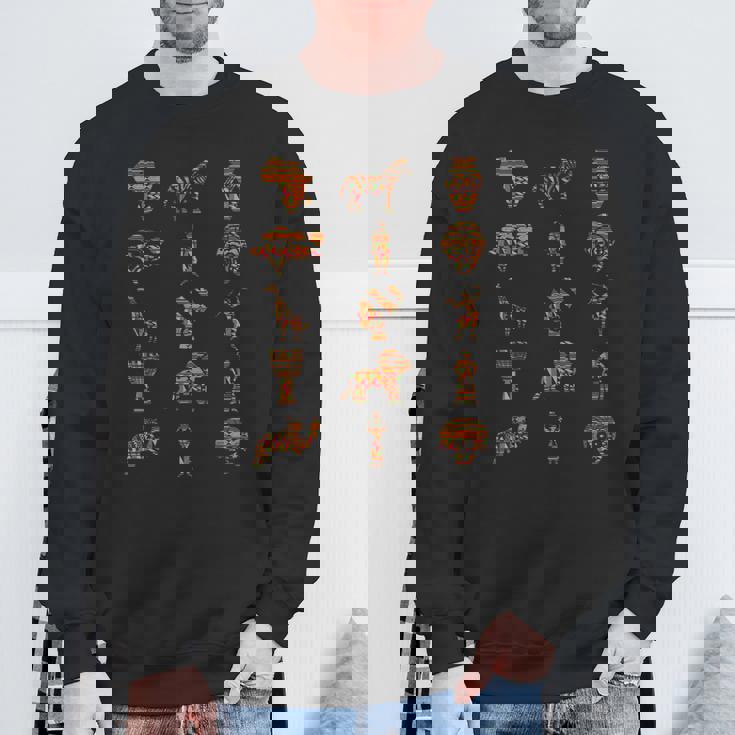 アフリカ ケンテ パターン シンボル アフリカ ケンテ パターン ガーナ スウェットシャツ 高齢者への贈り物