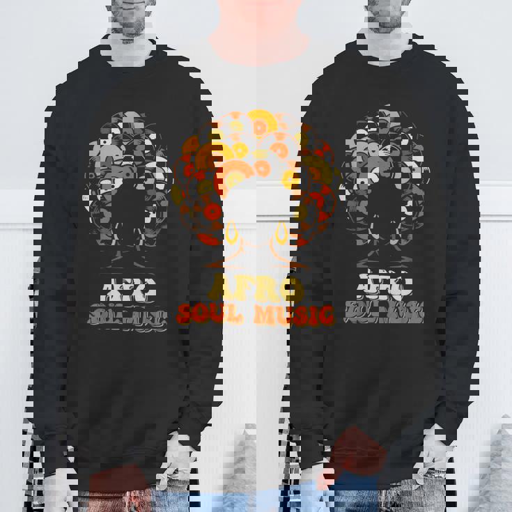 アフロソウルミュージック ビニール レトロ 70年代 80年代 ファンク ディスコダンス スウェットシャツ 高齢者への贈り物