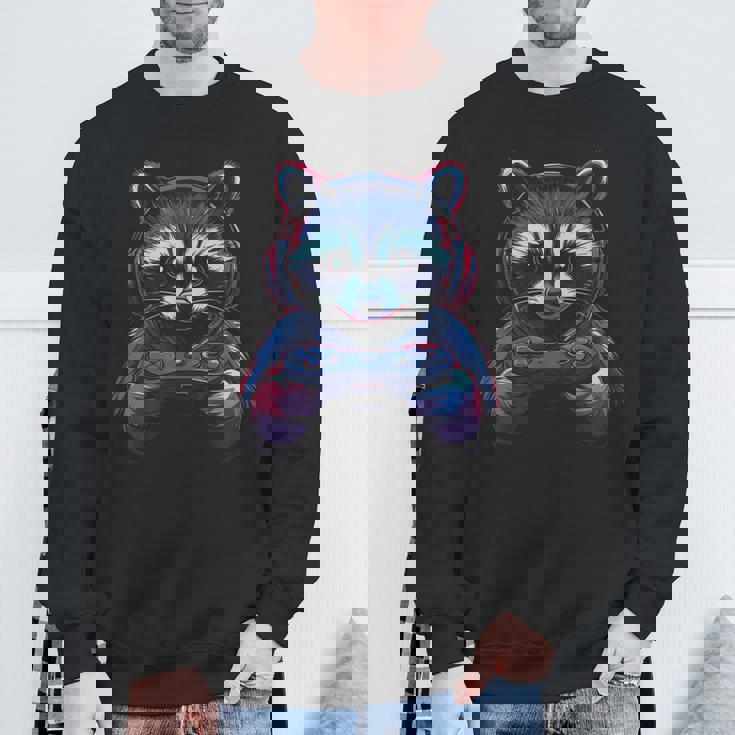 アライグマ ビデオ ゲーム ゲーマー ギャンブラー コンピューター ゲーマー アライグマ スウェットシャツ 高齢者への贈り物