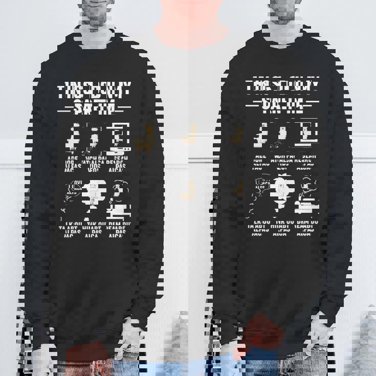 アルパカ ファンキーパー おもしろアルパカ 長袖tシャツ スウェットシャツ 高齢者への贈り物