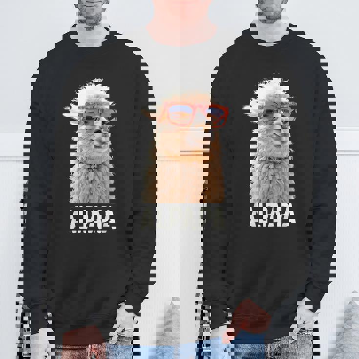 アルパカ・パパ・アルパパ・ラマ・パパ・アルパカ・パパ・ワーター・ワンダリングalpapa スウェットシャツ 高齢者への贈り物