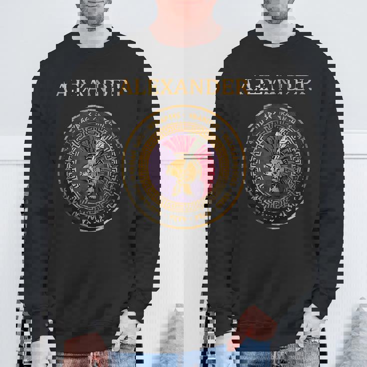 アレキサンダー大王古代の戦いのシンボル スウェットシャツ 高齢者への贈り物