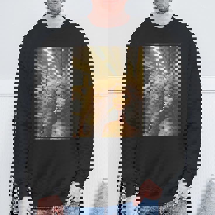 アンティーク調のドールフェイスミーム スウェットシャツ 高齢者への贈り物