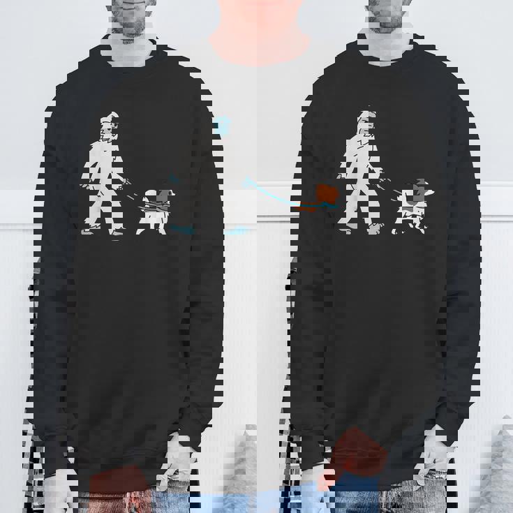 イエティウォーキングパピヨンクリプトゾロジー犬 スウェットシャツ 高齢者への贈り物