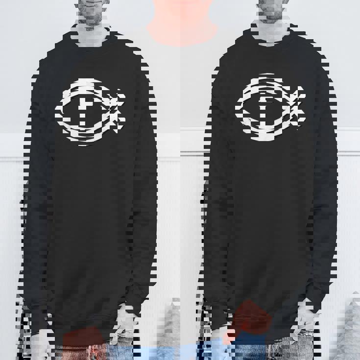 イクトゥス 十字架 イエス・キリスト キリスト教 ゴスペル スウェットシャツ 高齢者への贈り物