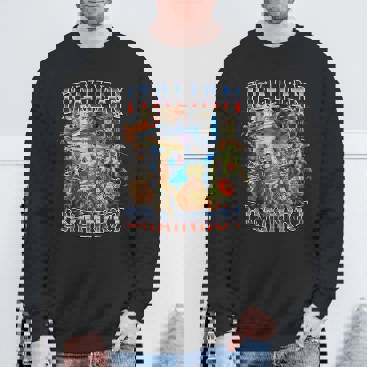 イタリア 脳 ロット 面白い イタリア 脳 ロット ミーム スウェットシャツ 高齢者への贈り物