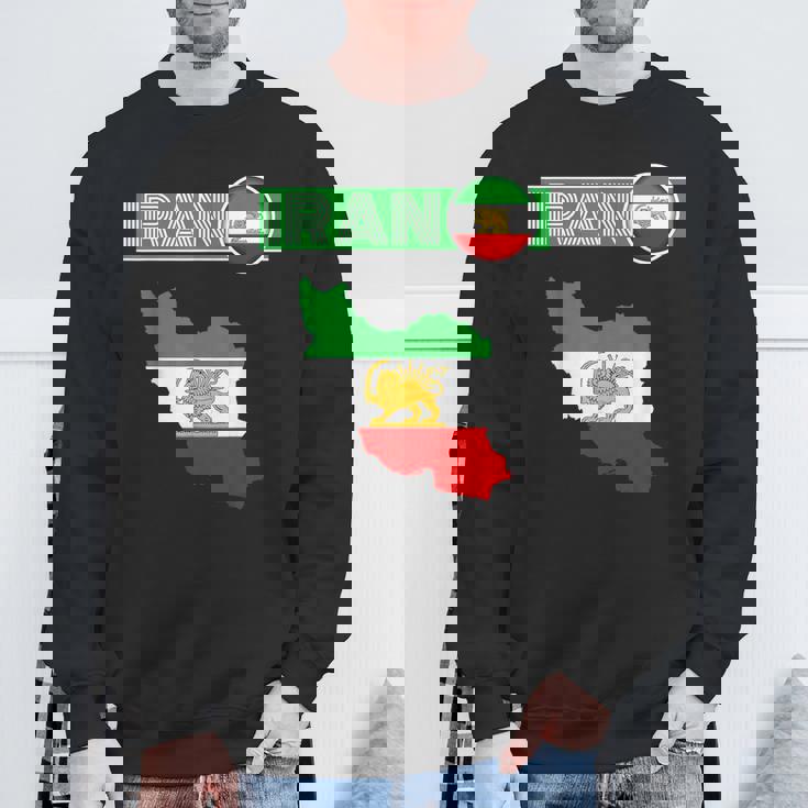 イランライオン太陽旗、イラン地図、イラン、イランの旗、イランの旗。 スウェットシャツ 高齢者への贈り物