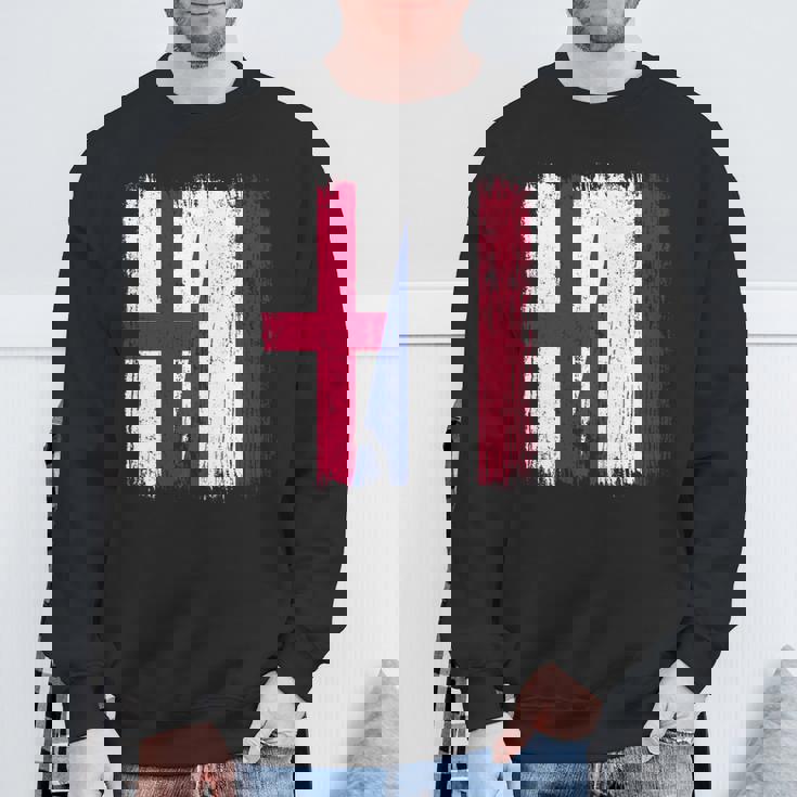 イングランド オランダ ハーフフラッグ イングリッシュ オランダ遺産 長袖tシャツ スウェットシャツ 高齢者への贈り物