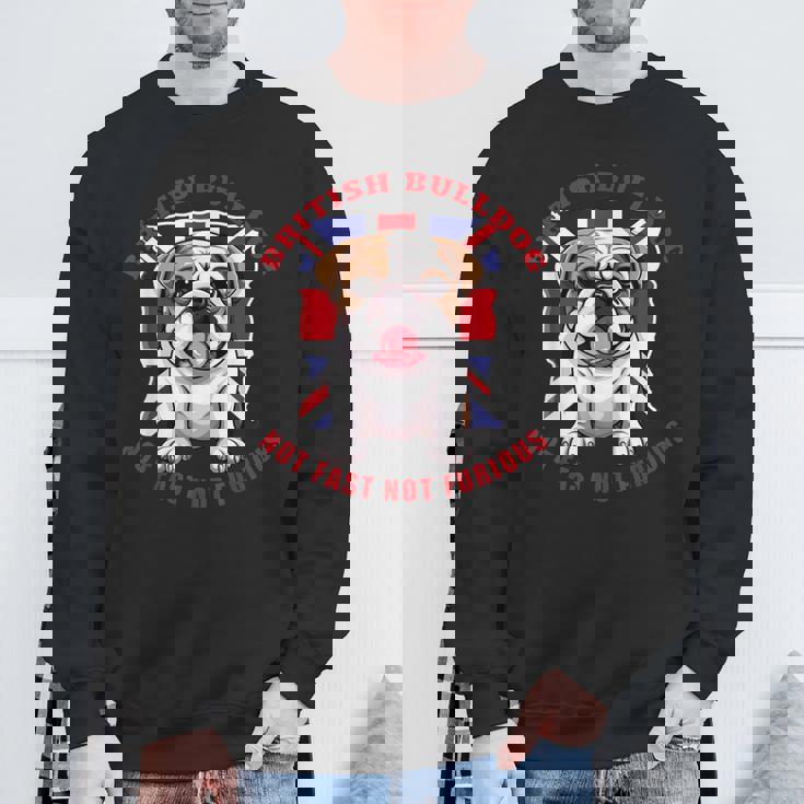 イングリッシュブリティッシュブルドッグ ユニオンジャックフラッグ ドッグオーナー スウェットシャツ 高齢者への贈り物