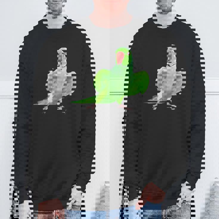 インドのワカケホンセイオウムの鳥 スウェットシャツ 高齢者への贈り物